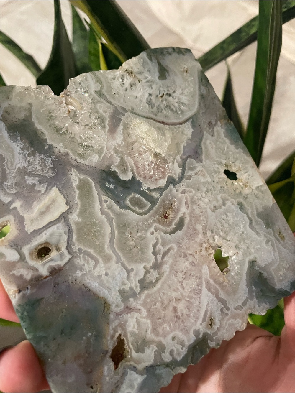 Incredible high grade moss agate polished crystal slab - Picture 4 of 7